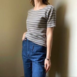 Vintage Striped Lindsey Blake T- Size M (EUC)